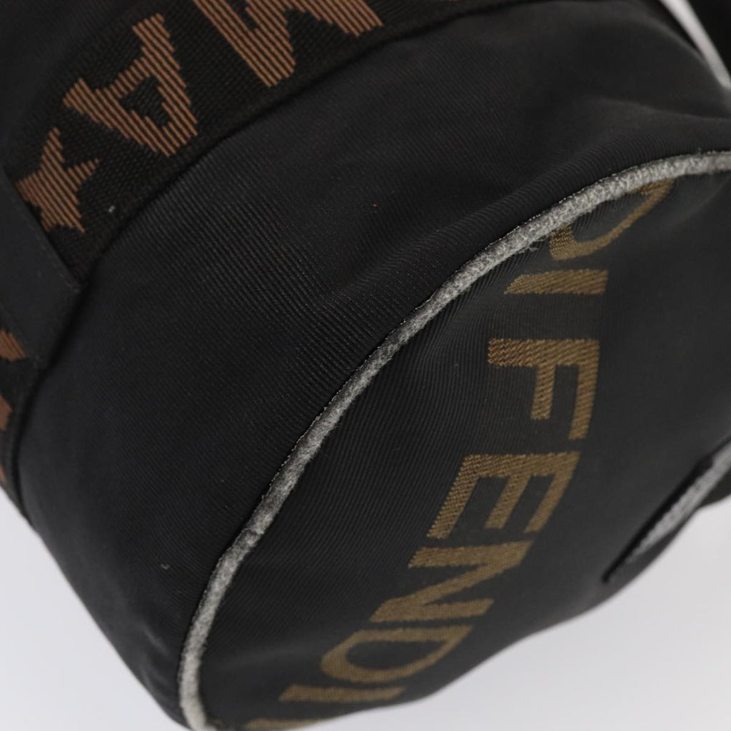 FENDI Hand Bag Canvas 2way Black Brown bs16831