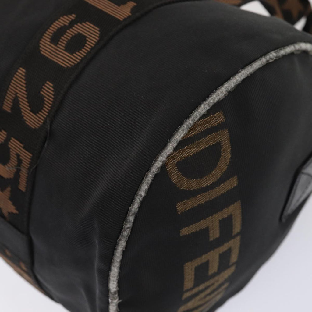 FENDI Hand Bag Canvas 2way Black Brown bs16831