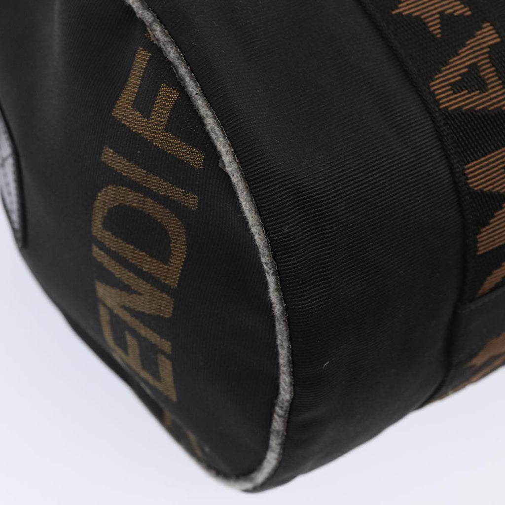 FENDI Hand Bag Canvas 2way Black Brown bs16831