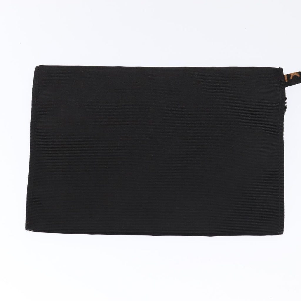 FENDI Hand Bag Canvas 2way Black Brown bs16831