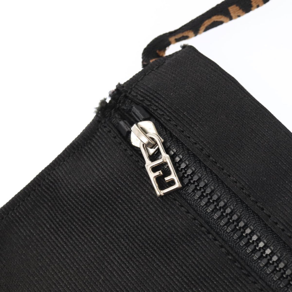 FENDI Hand Bag Canvas 2way Black Brown bs16831
