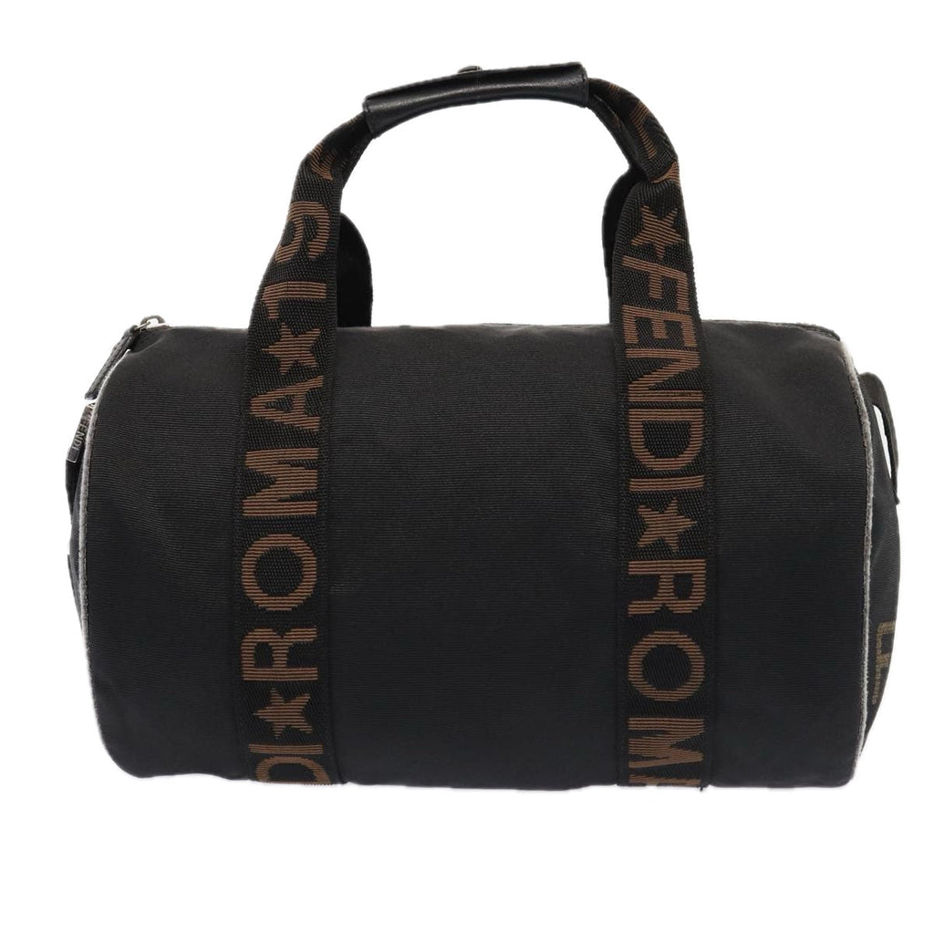 FENDI Hand Bag Canvas 2way Black Brown bs16831