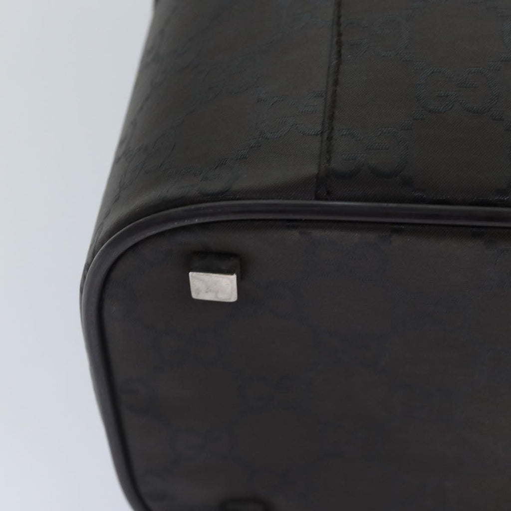 GUCCI GG Canvas Vanity Hand Bag Black Silver 013 0081 bs16857