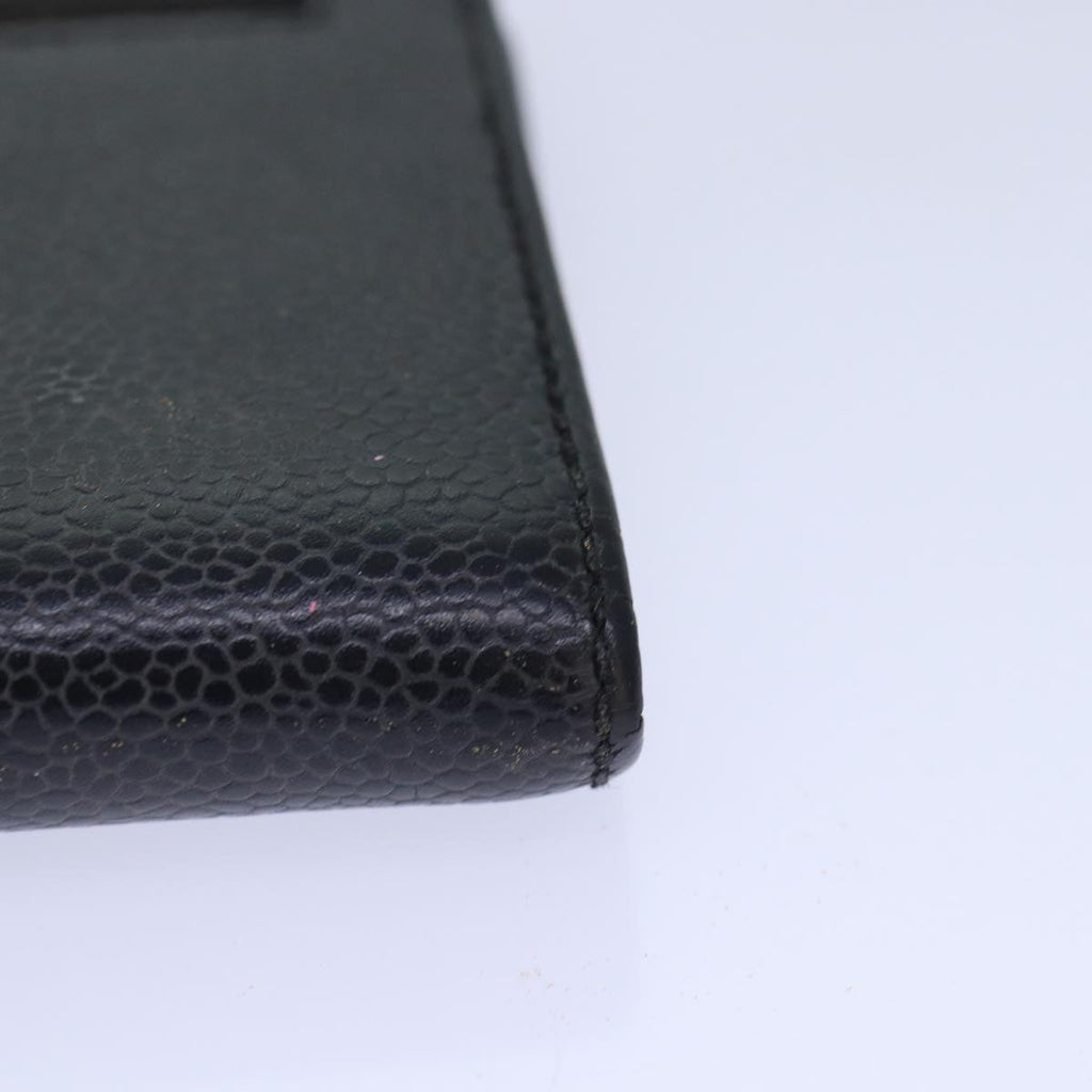 CHANEL COCO Mark Wallet Caviar Skin Black CC bs16881