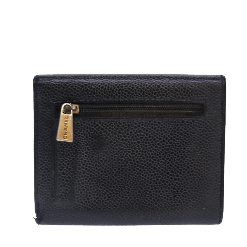 CHANEL COCO Mark Wallet Caviar Skin Black CC bs16881