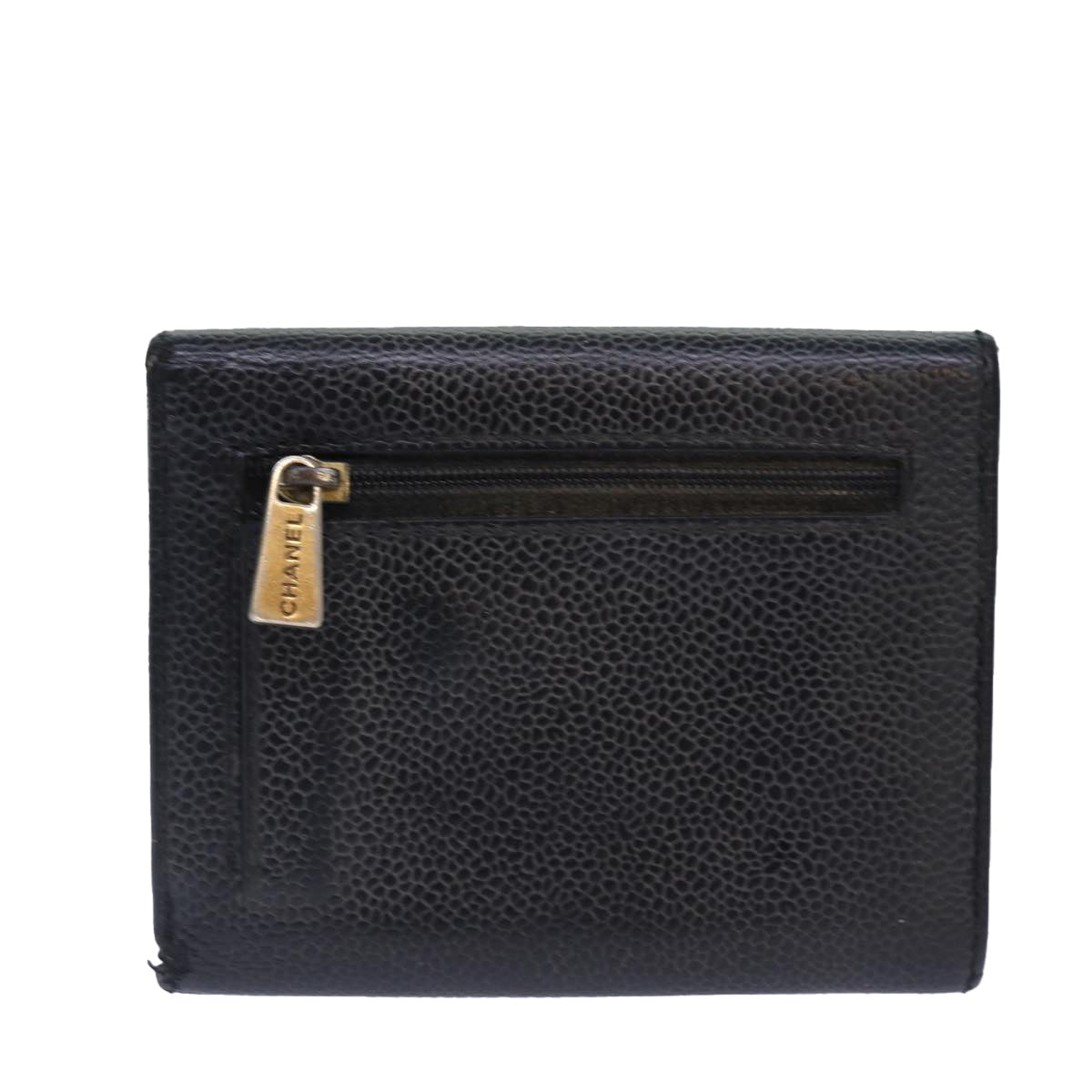 CHANEL COCO Mark Wallet Caviar Skin Black CC bs16881