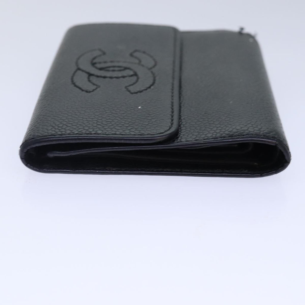 CHANEL COCO Mark Wallet Caviar Skin Black CC bs16881