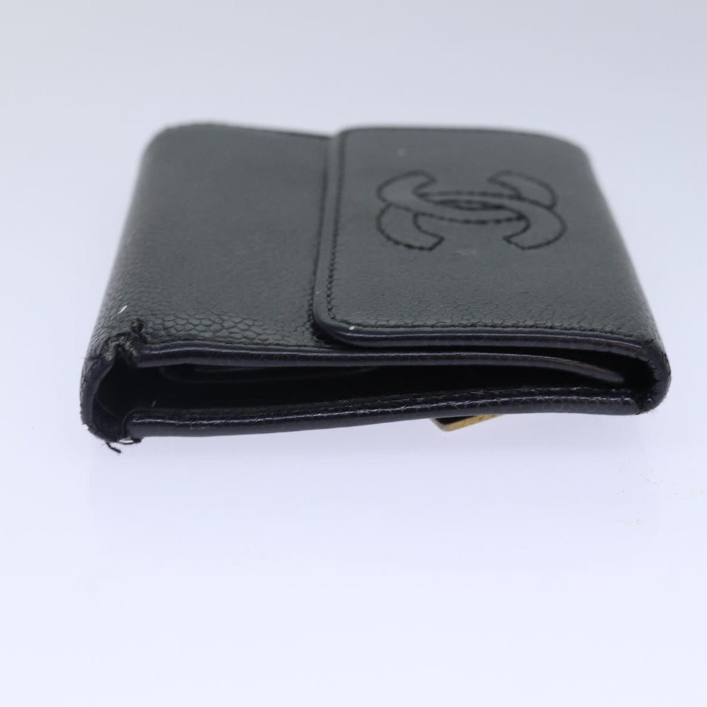 CHANEL COCO Mark Wallet Caviar Skin Black CC bs16881