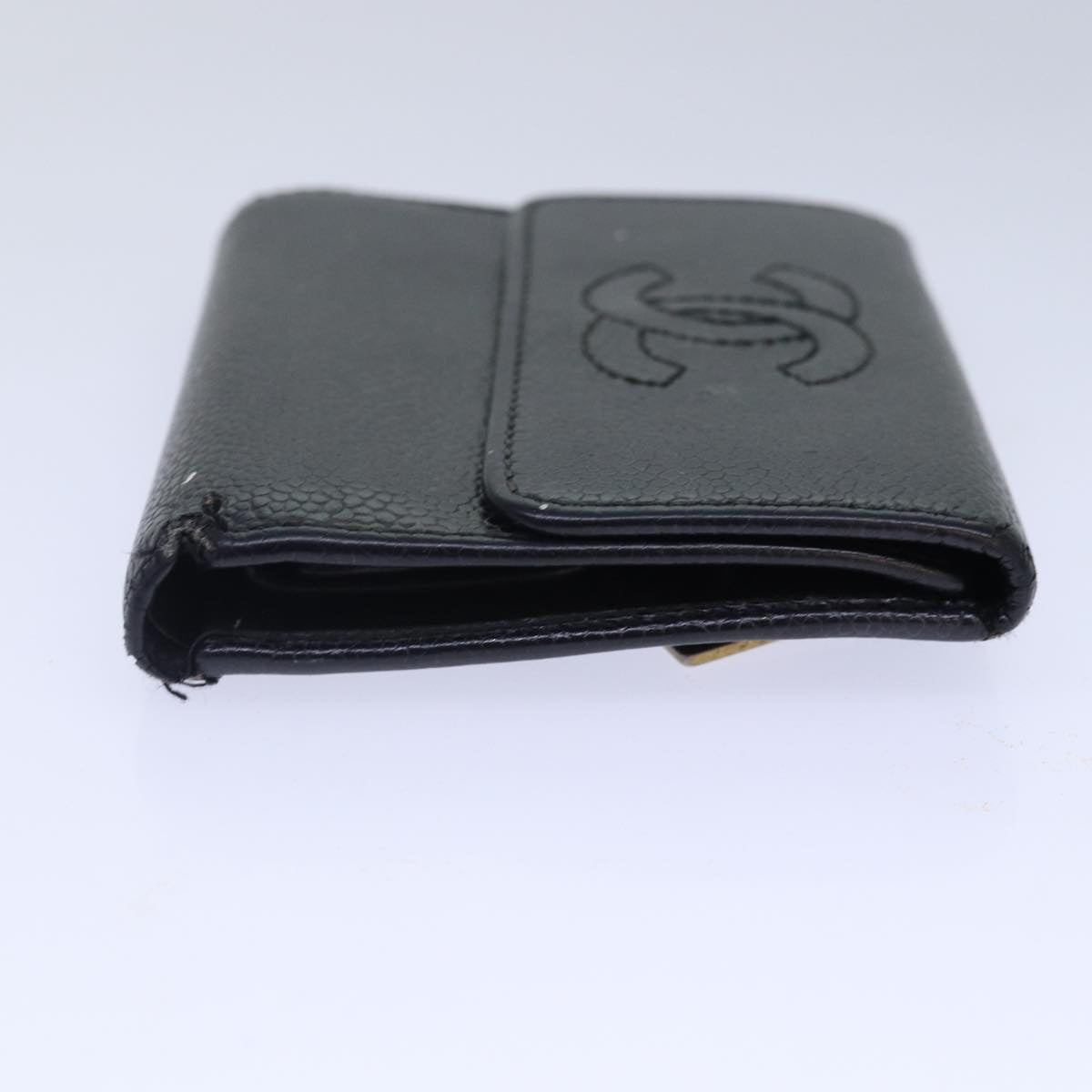 CHANEL COCO Mark Wallet Caviar Skin Black CC bs16881