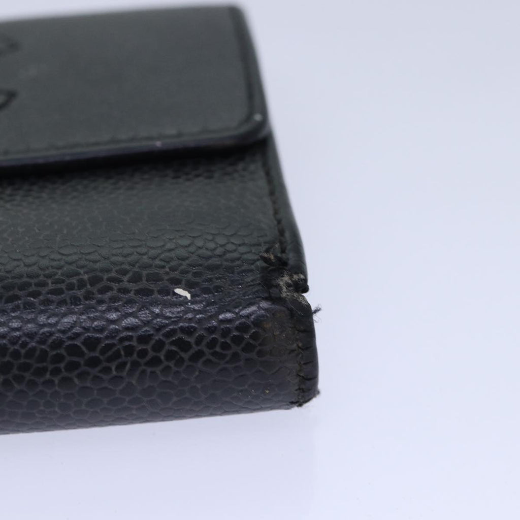 CHANEL COCO Mark Wallet Caviar Skin Black CC bs16881
