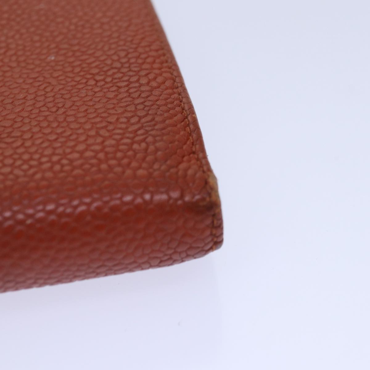 CHANEL COCO Mark Wallet Caviar Skin Orange Gold CC bs16889