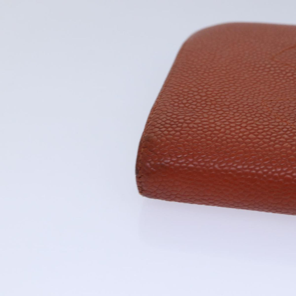 CHANEL COCO Mark Wallet Caviar Skin Orange Gold CC bs16889