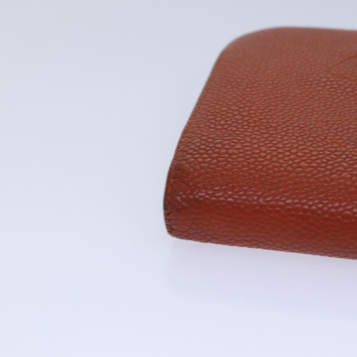 CHANEL COCO Mark Wallet Caviar Skin Orange Gold CC bs16889