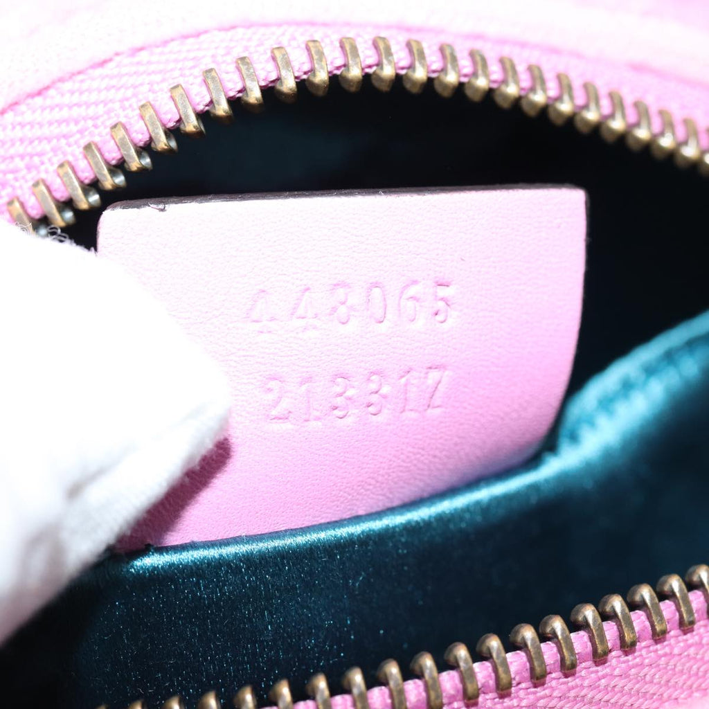 GUCCI GG Marmont Shoulder Bag Velor Pink Gold 448065 bs16891