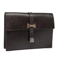 GUCCI Clutch Bag Leather Brown bs16896