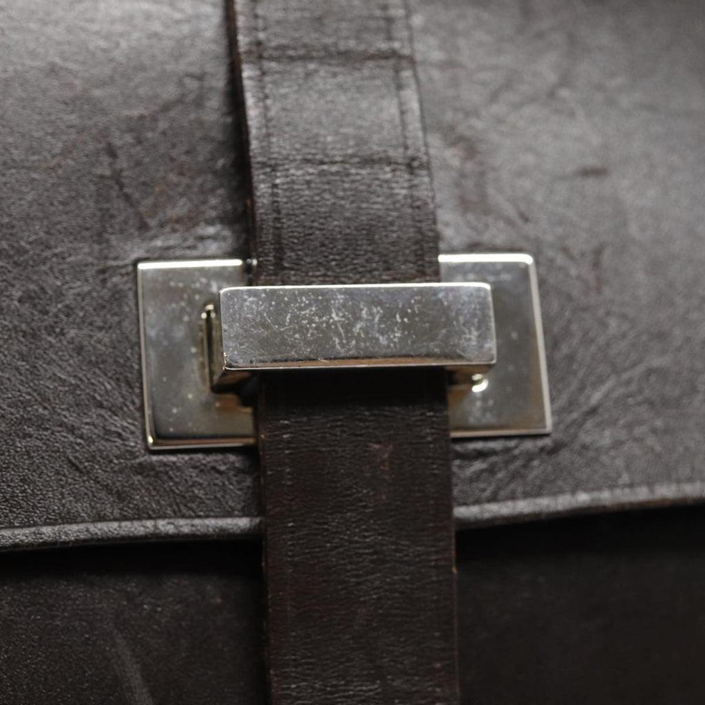 GUCCI Clutch Bag Leather Brown bs16896