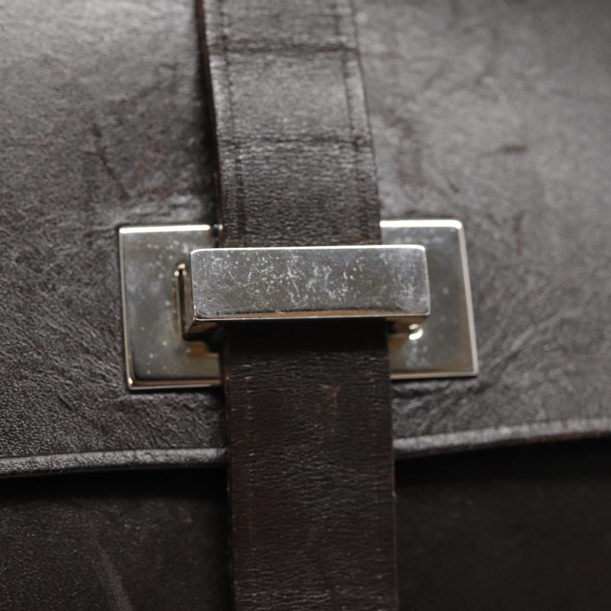 GUCCI Clutch Bag Leather Brown bs16896