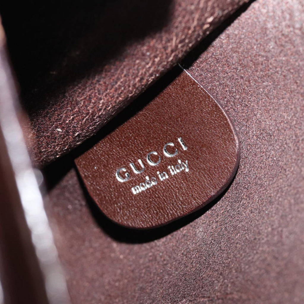 GUCCI Clutch Bag Leather Brown bs16896