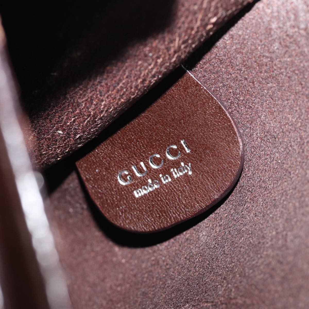 GUCCI Clutch Bag Leather Brown bs16896
