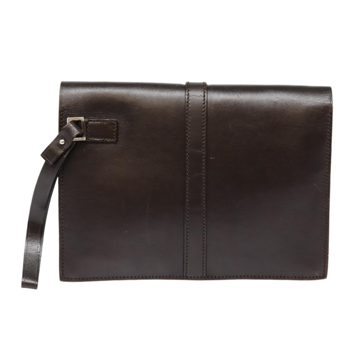 GUCCI Clutch Bag Leather Brown bs16896