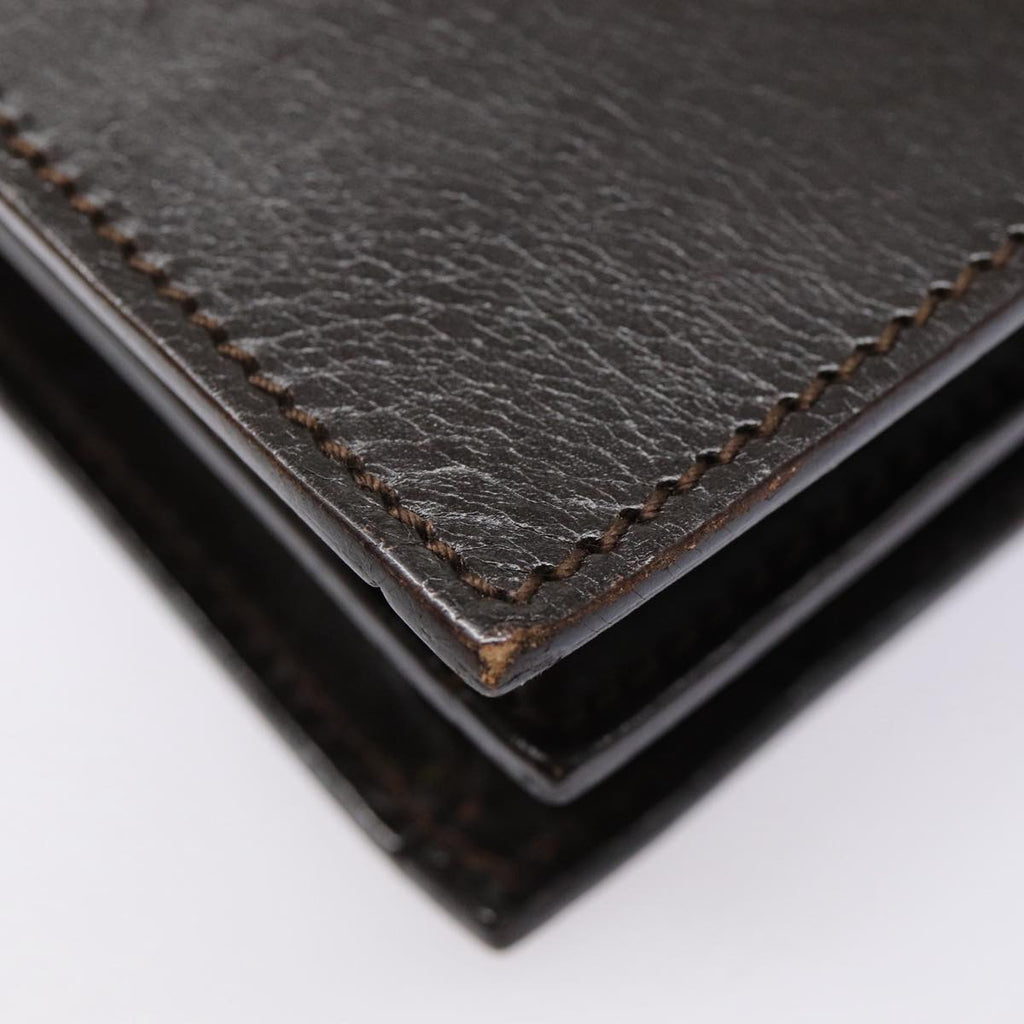 GUCCI Clutch Bag Leather Brown bs16896