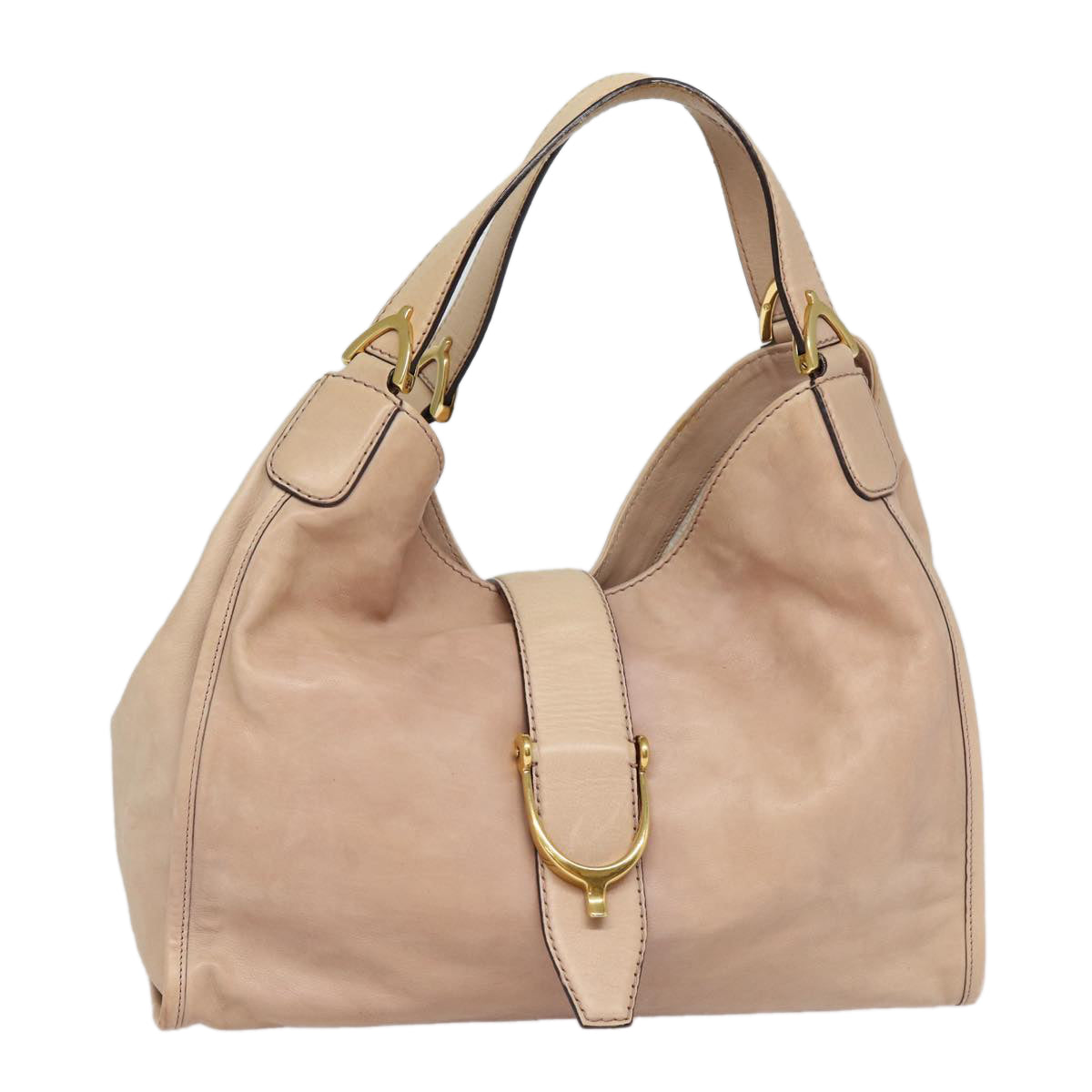 GUCCI Hand Bag Leather Pink Gold 296856 bs16897