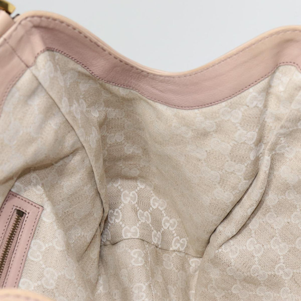 GUCCI Hand Bag Leather Pink Gold 296856 bs16897