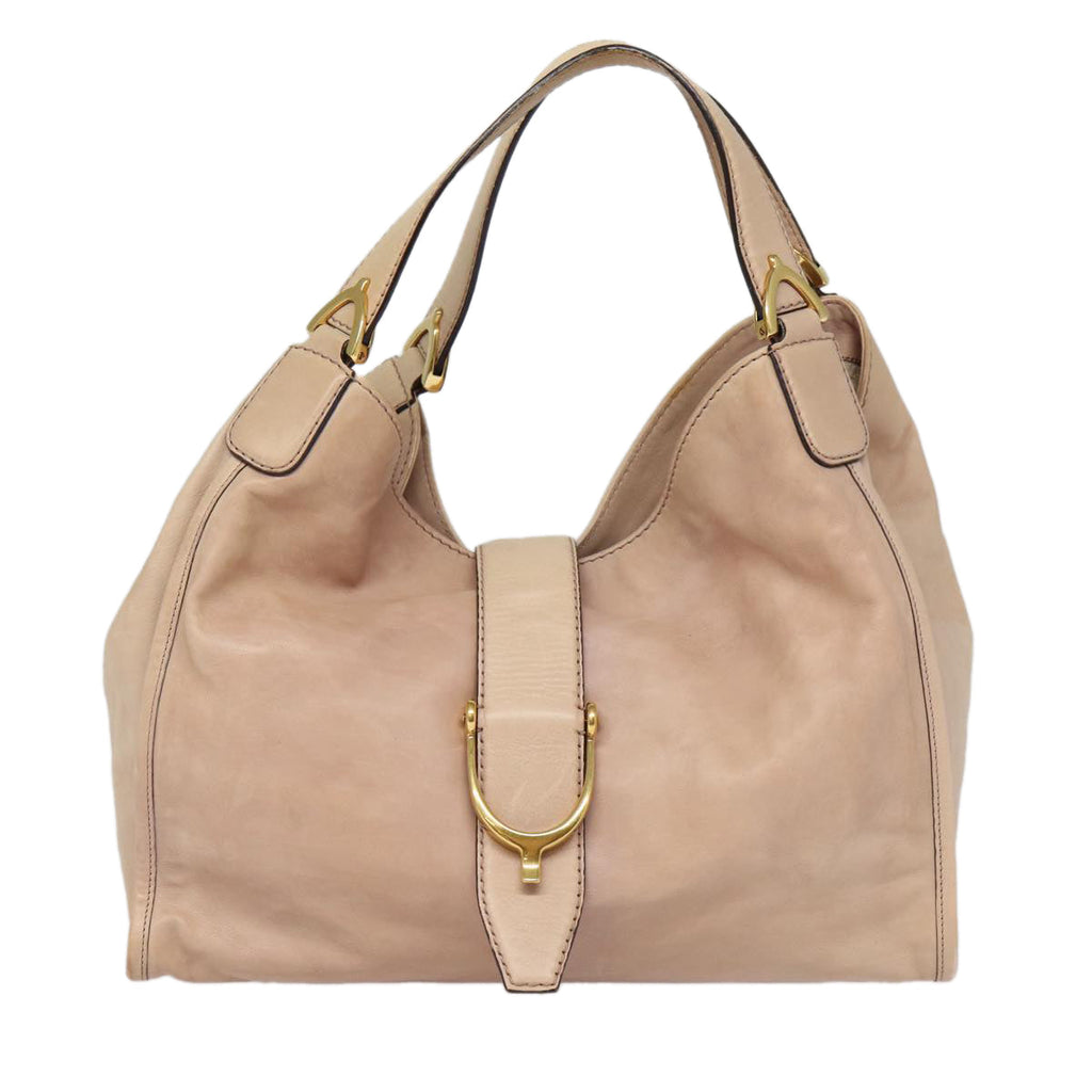 GUCCI Hand Bag Leather Pink Gold 296856 bs16897