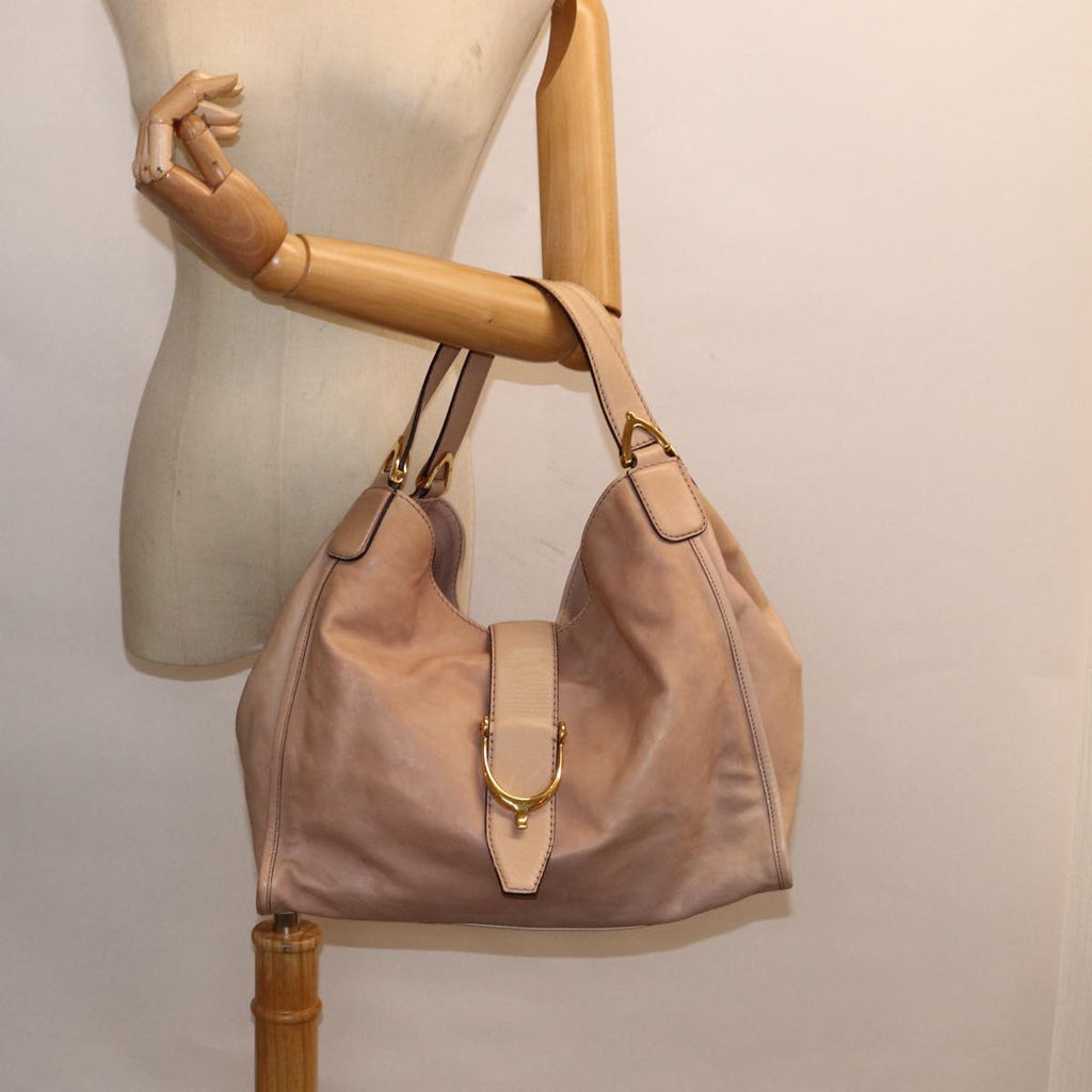 GUCCI Hand Bag Leather Pink Gold 296856 bs16897