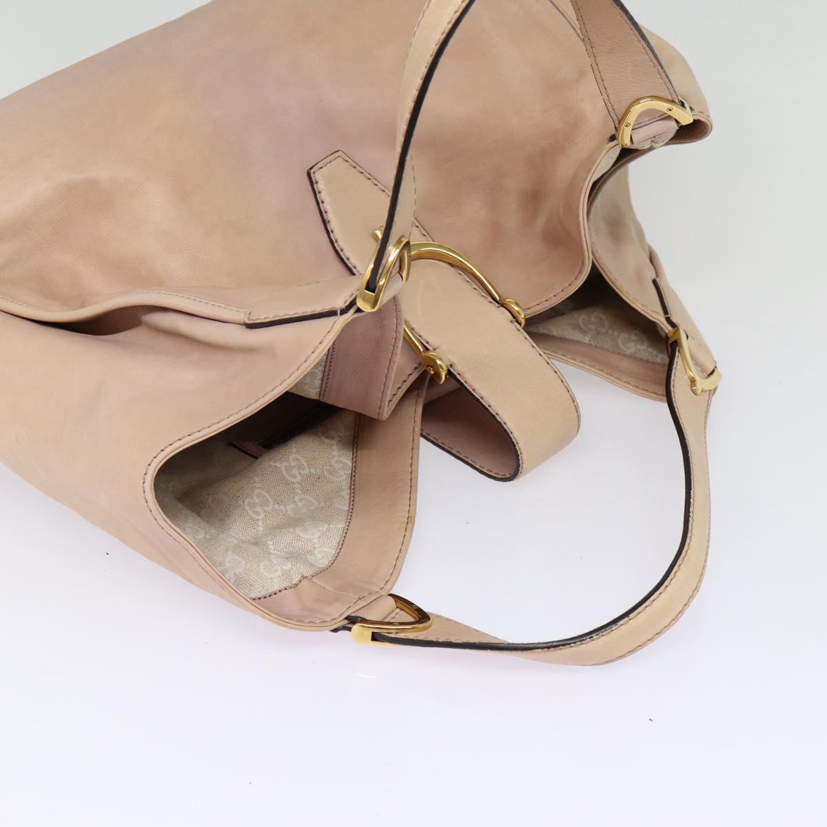 GUCCI Hand Bag Leather Pink Gold 296856 bs16897