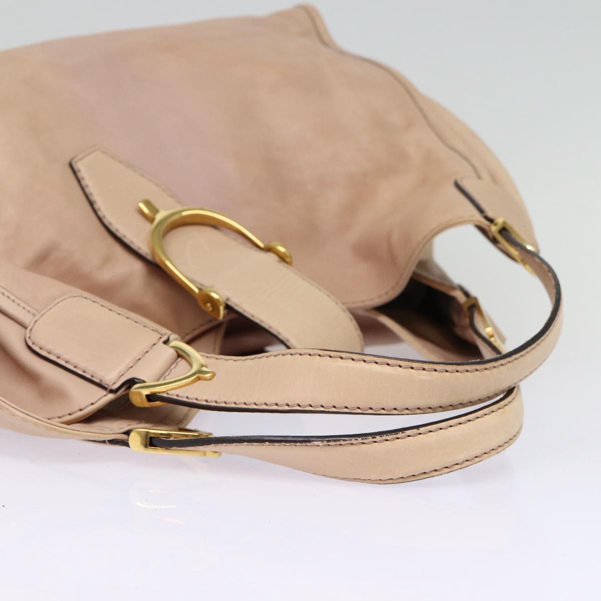 GUCCI Hand Bag Leather Pink Gold 296856 bs16897