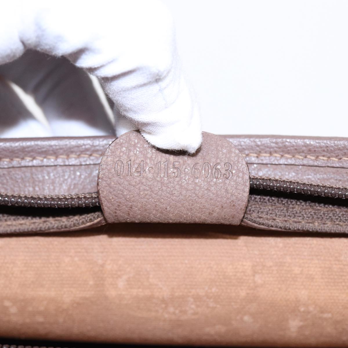 GUCCI GG Supreme Clutch Bag PVC Leather Beige Gold 014 115 6063 bs16898