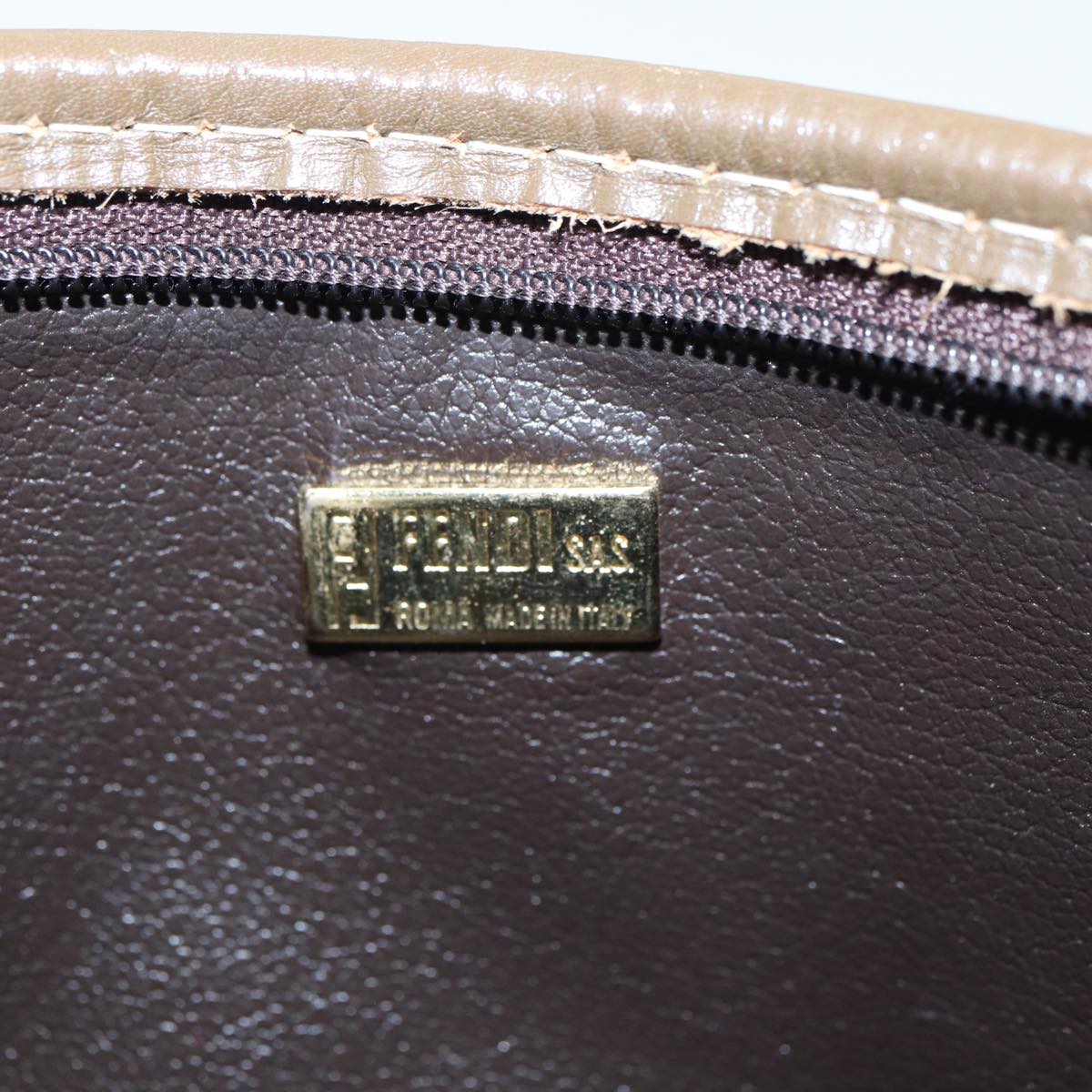 FENDI Zucchino Canvas Pouch Brown bs16934