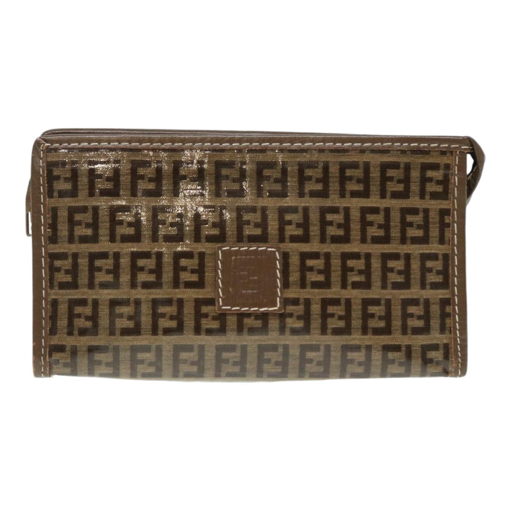 FENDI Zucchino Canvas Pouch Brown bs16934
