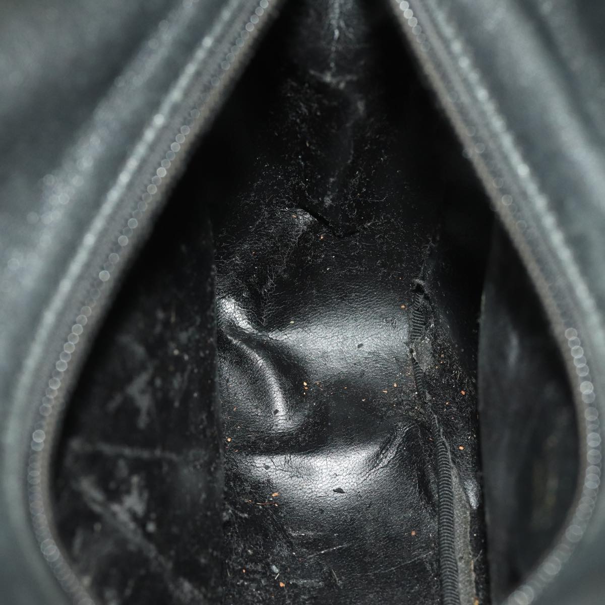 GUCCI Bamboo Hand Bag Leather Black Gold 000 3444 0580 bs16978