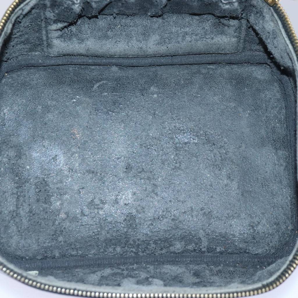 CHANEL COCO Mark Vanity Pouch Caviar Skin Black Gold CC bs16979