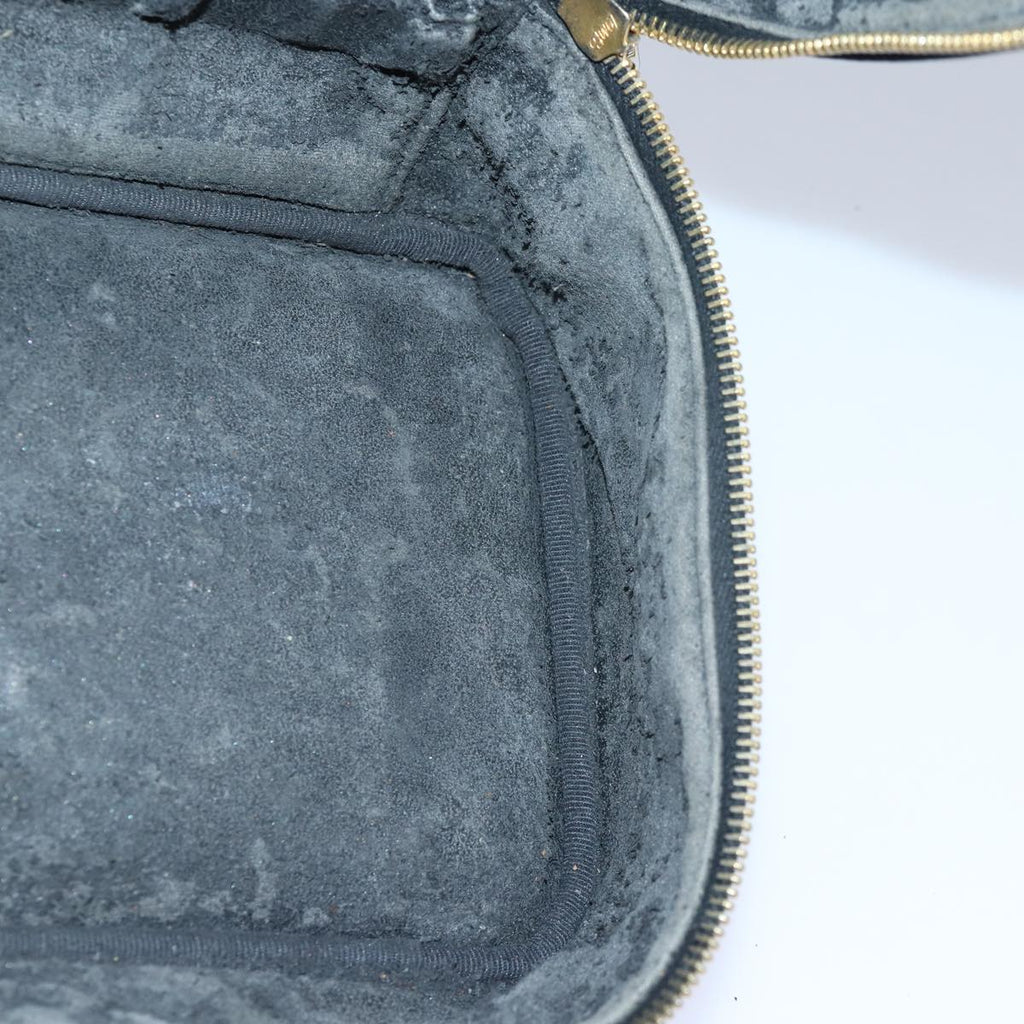 CHANEL COCO Mark Vanity Pouch Caviar Skin Black Gold CC bs16979