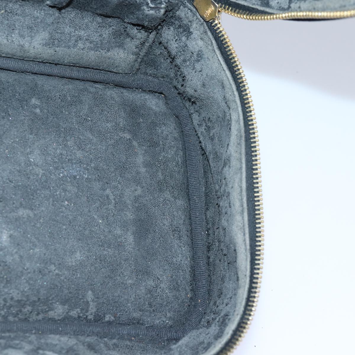 CHANEL COCO Mark Vanity Pouch Caviar Skin Black Gold CC bs16979