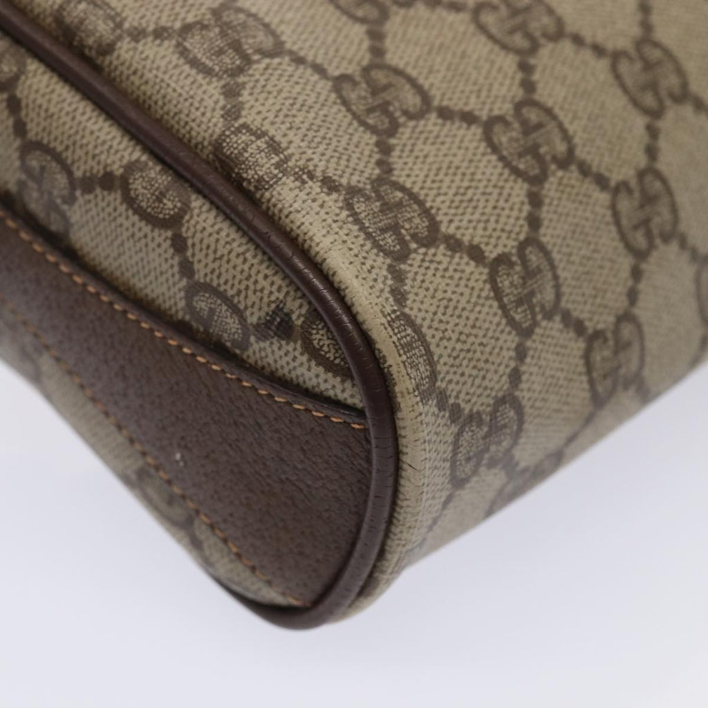 GUCCI GG Supreme Web Sherry Line Shoulder Bag PVC Beige Gold bs16981