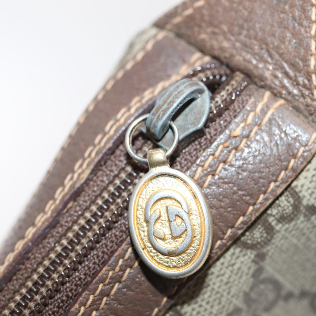 GUCCI GG Supreme Web Sherry Line Shoulder Bag PVC Beige Gold bs16981