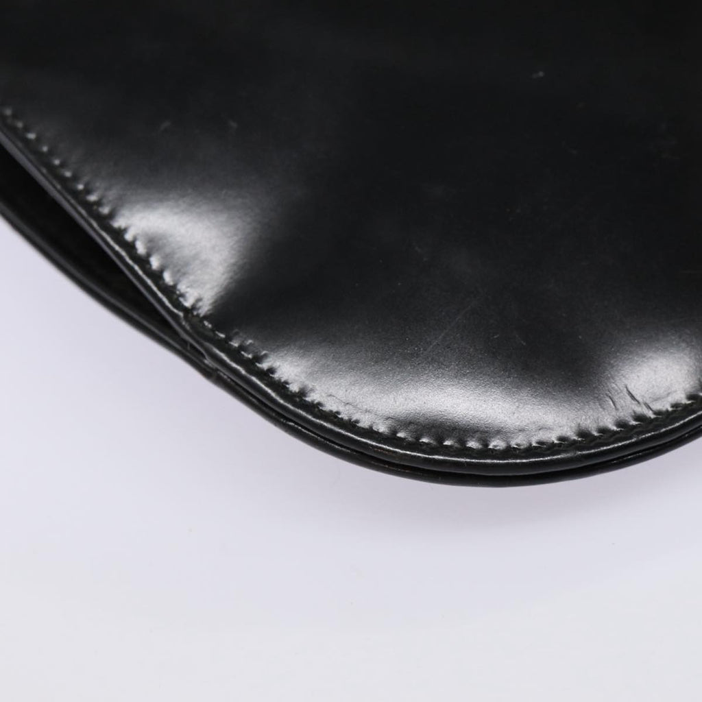 GUCCI Shoulder Bag Patent leather Black Silver bs17018