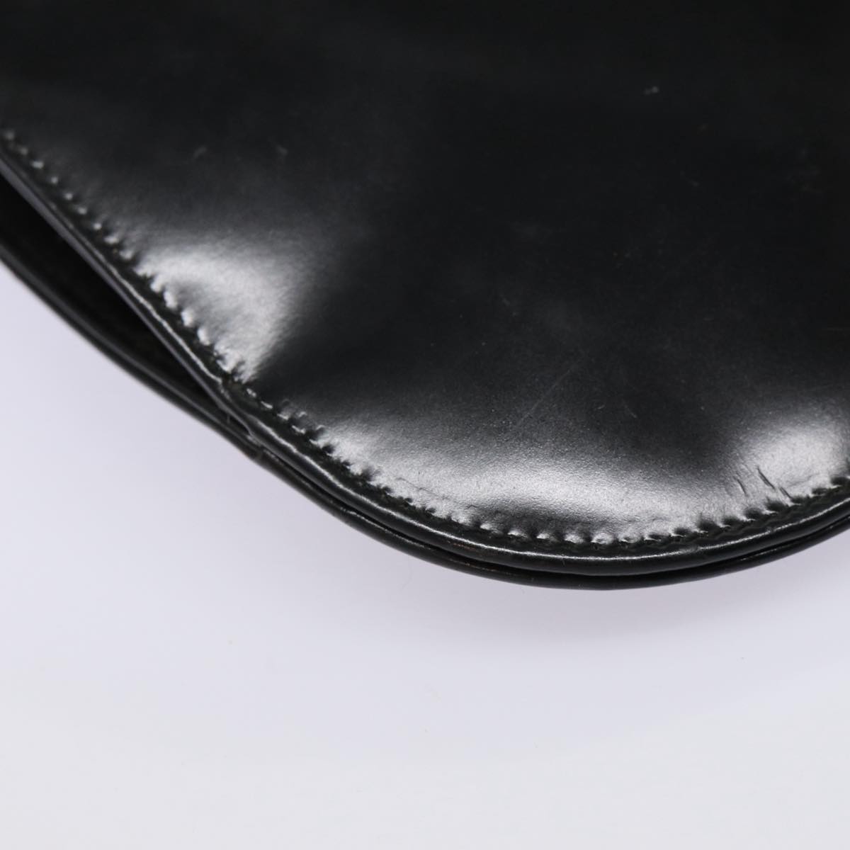 GUCCI Shoulder Bag Patent leather Black Silver bs17018