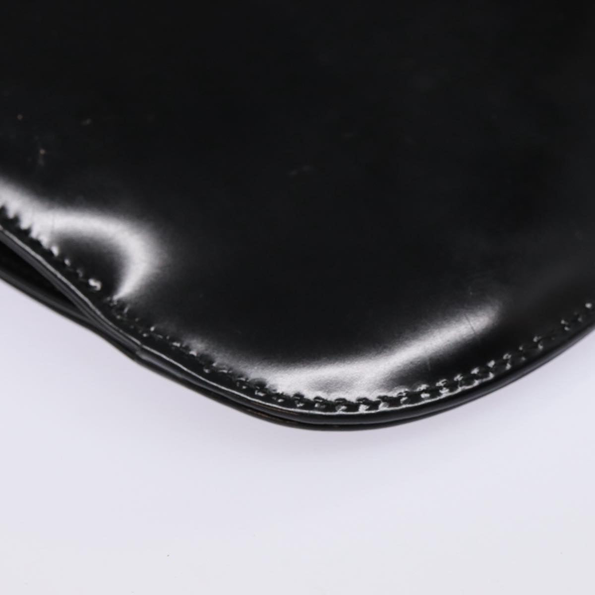 GUCCI Shoulder Bag Patent leather Black Silver bs17018