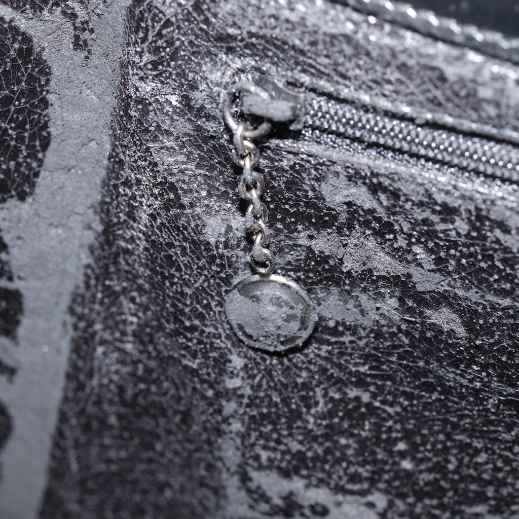 GUCCI Shoulder Bag Patent leather Black Silver bs17018