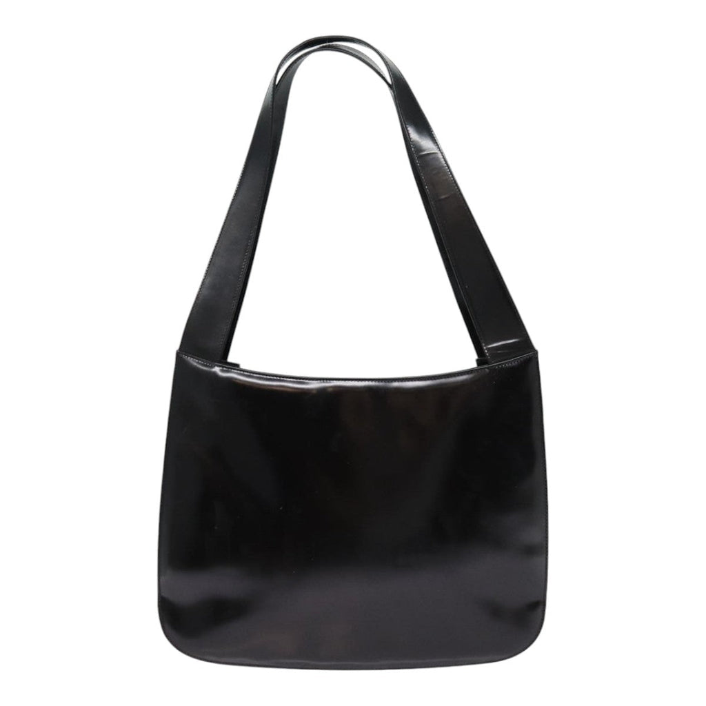 GUCCI Shoulder Bag Patent leather Black Silver bs17018