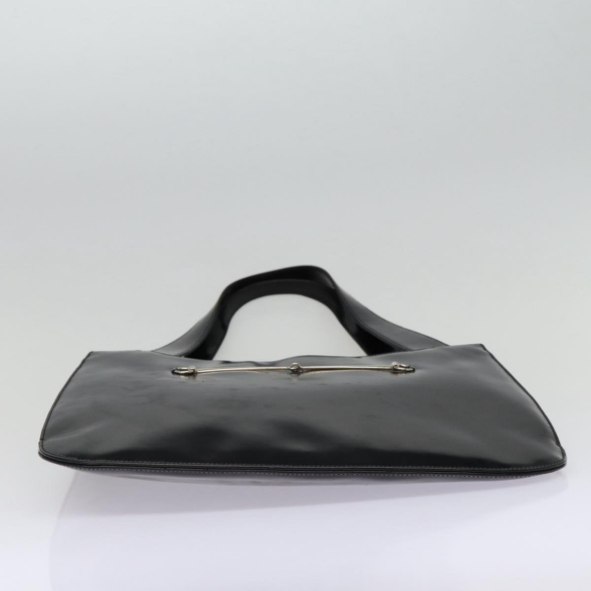 GUCCI Shoulder Bag Patent leather Black Silver bs17018