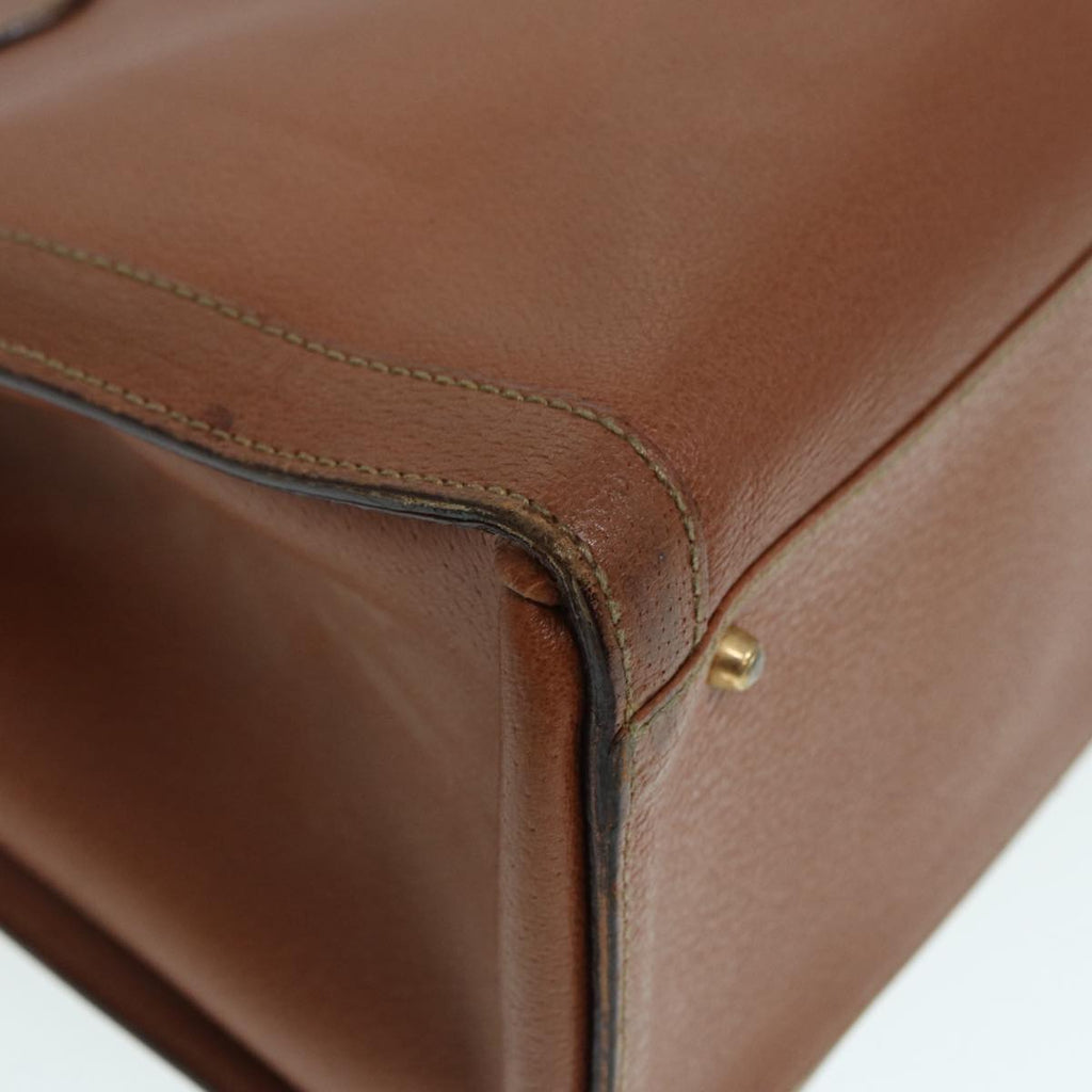 GUCCI Bamboo Hand Bag Leather Brown Gold 002 1186 0260 bs17019