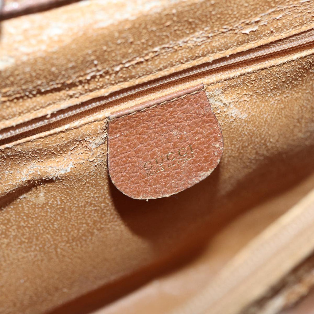 GUCCI Bamboo Hand Bag Leather Brown Gold 002 1186 0260 bs17019