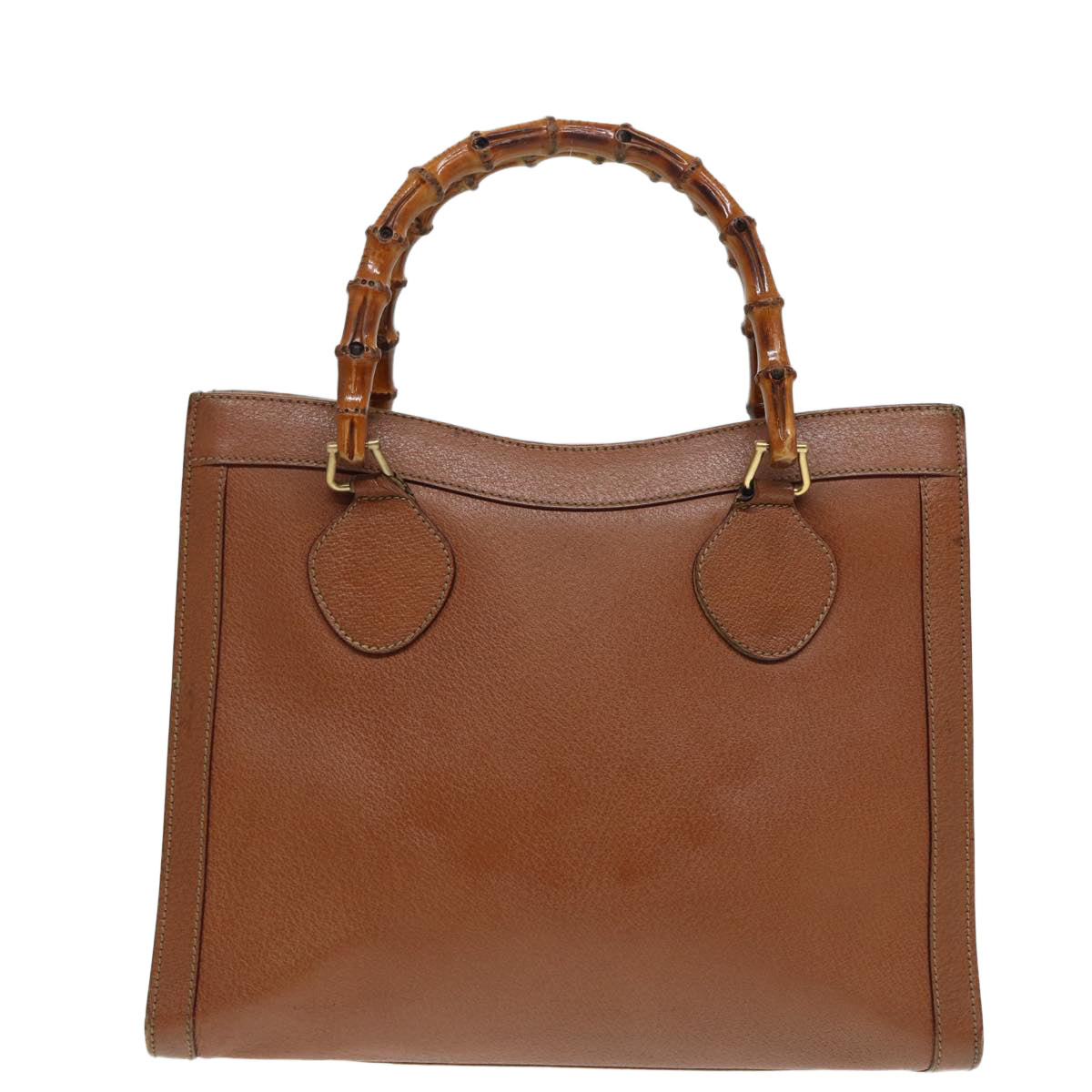 GUCCI Bamboo Hand Bag Leather Brown Gold 002 1186 0260 bs17019