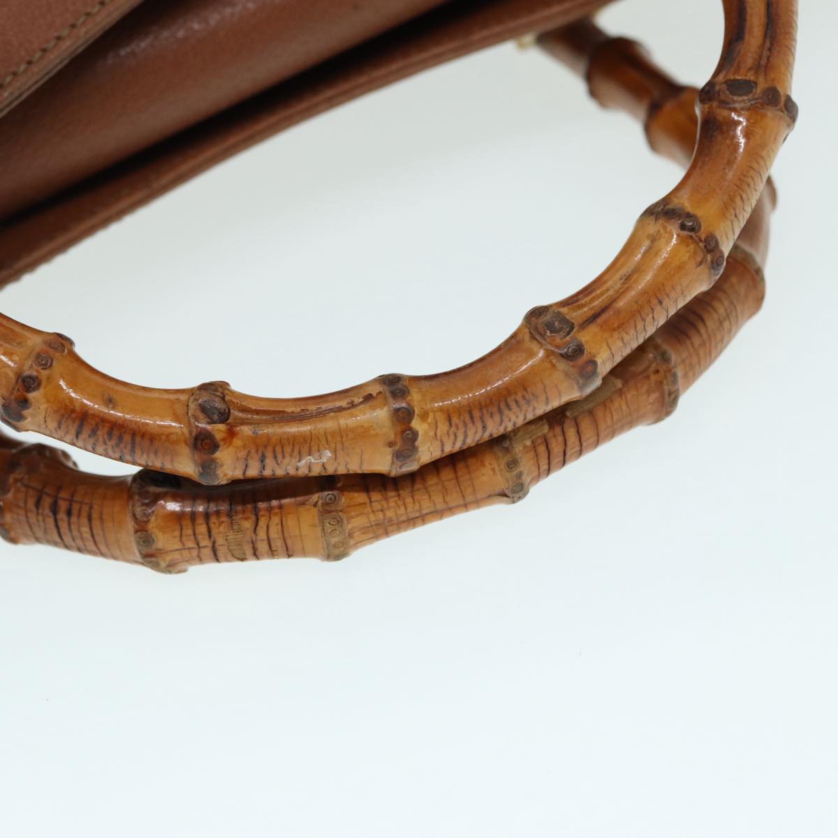 GUCCI Bamboo Hand Bag Leather Brown Gold 002 1186 0260 bs17019
